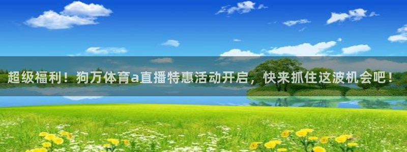 说球帝直播app：超级福利！狗万体育a直播特惠活动开启，快来抓住这波机会吧！
